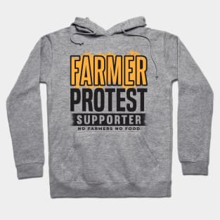 Farmer Protest Supporter - No Farmers No Food Hoodie